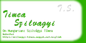 timea szilvagyi business card